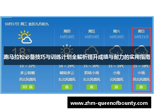 跑马拉松必备技巧与训练计划全解析提升成绩与耐力的实用指南